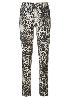 Bedruckte Stretch-Hose mit Unikat-Print
