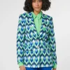 Bedruckter Blazer mit Schalkragen