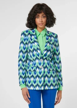 Bedruckter Blazer mit Schalkragen
