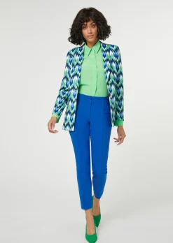 Bedruckter Blazer mit Schalkragen