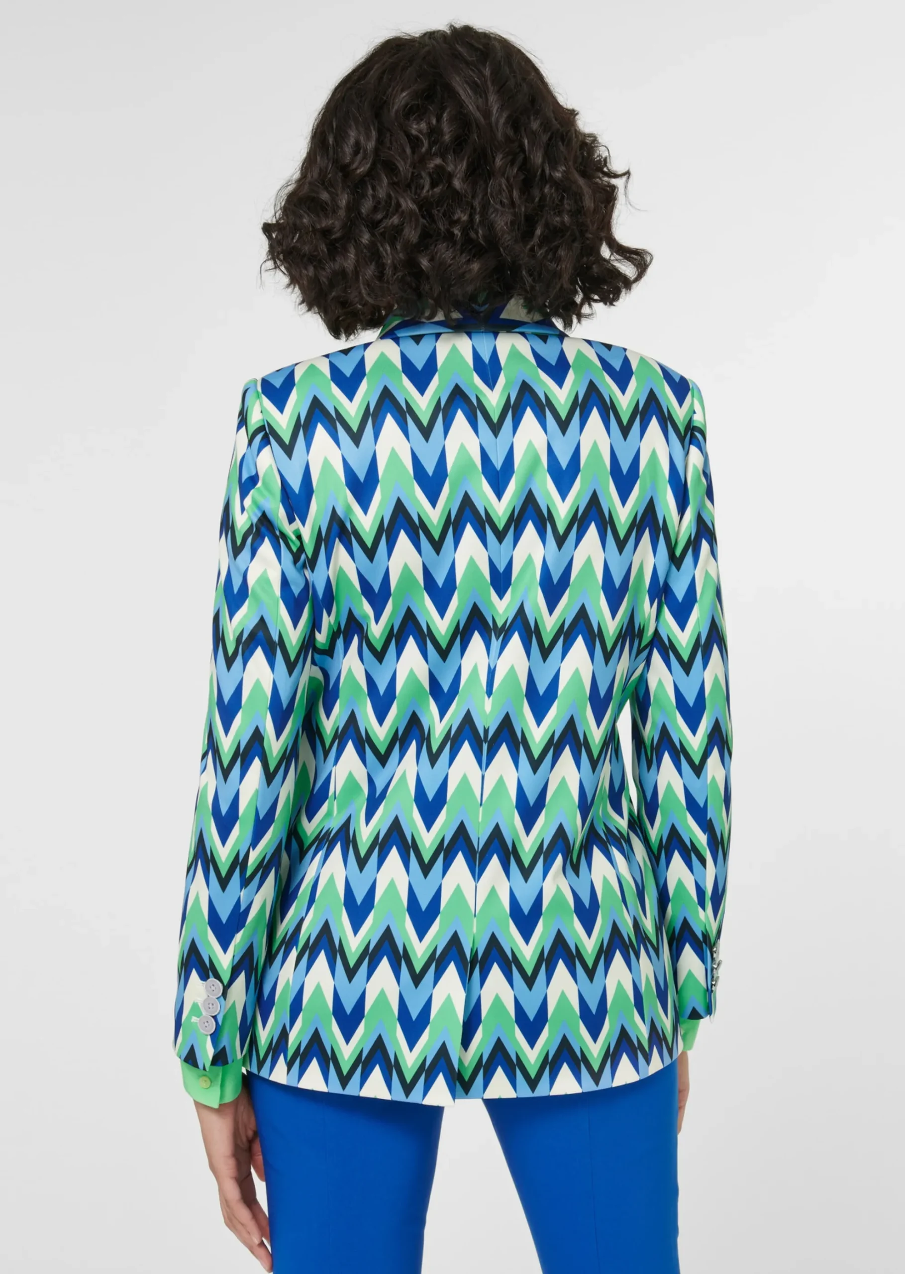 Bedruckter Blazer mit Schalkragen