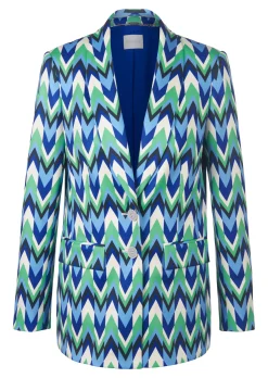 Bedruckter Blazer mit Schalkragen