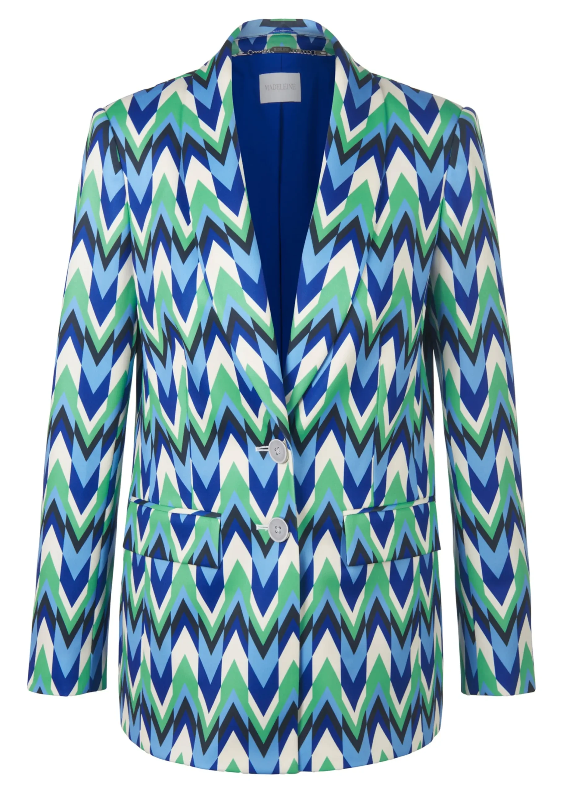 Bedruckter Blazer mit Schalkragen