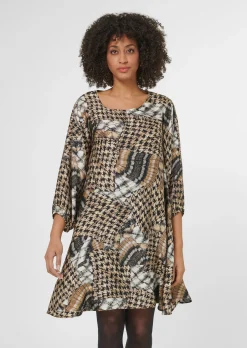 Bedrucktes Kleid in modischer A-Linie