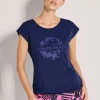 Bequemes Sportshirt mit vorderseitigem Print