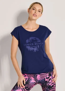 Bequemes Sportshirt mit vorderseitigem Print
