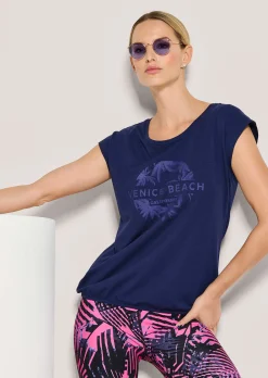 Bequemes Sportshirt mit vorderseitigem Print