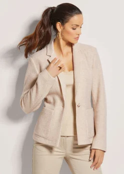 Blazer aus gekochter Wolle