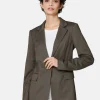 Blazer mit Fischgrat-Dessin