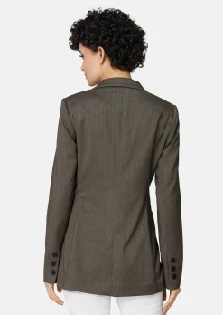 Blazer mit Fischgrat-Dessin