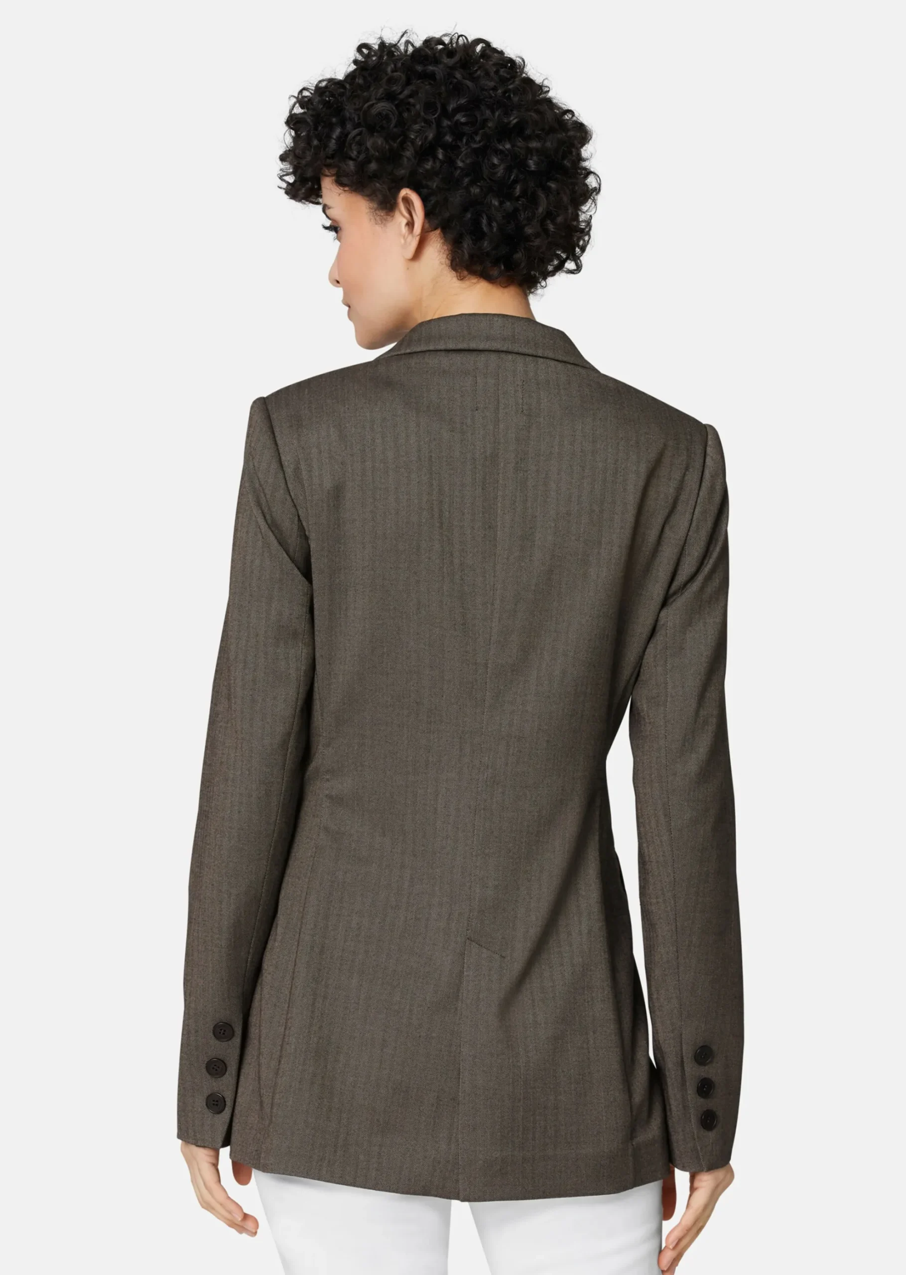 Blazer mit Fischgrat-Dessin