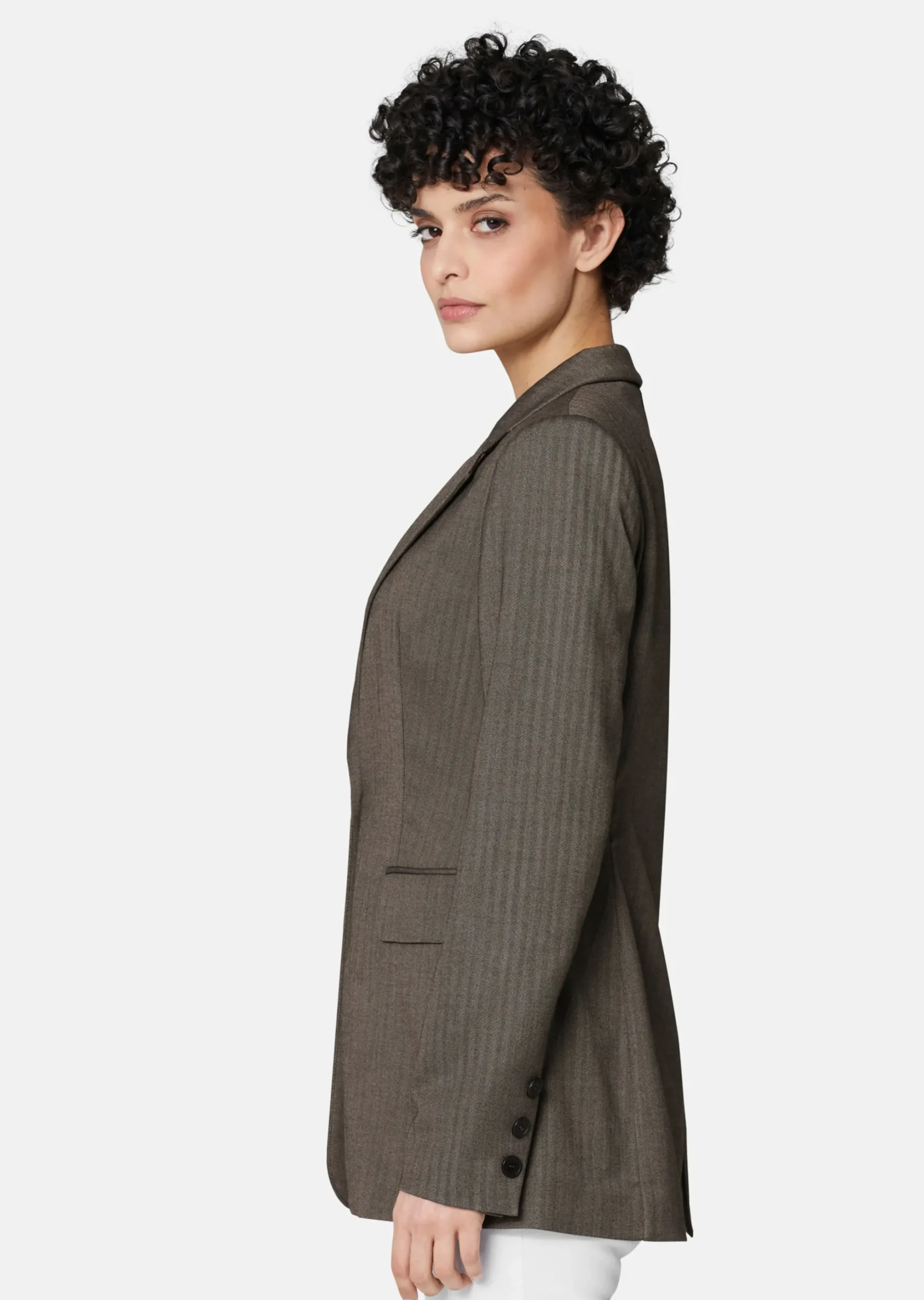 Blazer mit Fischgrat-Dessin