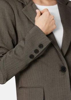 Blazer mit Fischgrat-Dessin