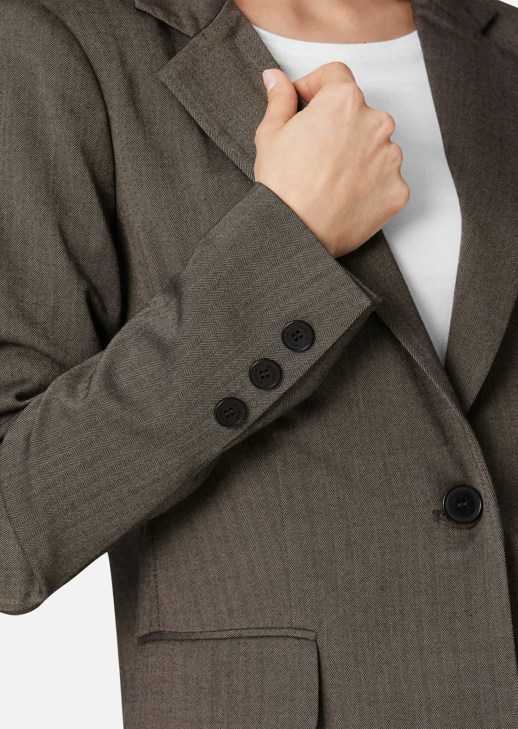 Blazer mit Fischgrat-Dessin