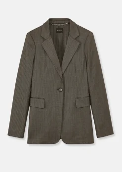 Blazer mit Fischgrat-Dessin