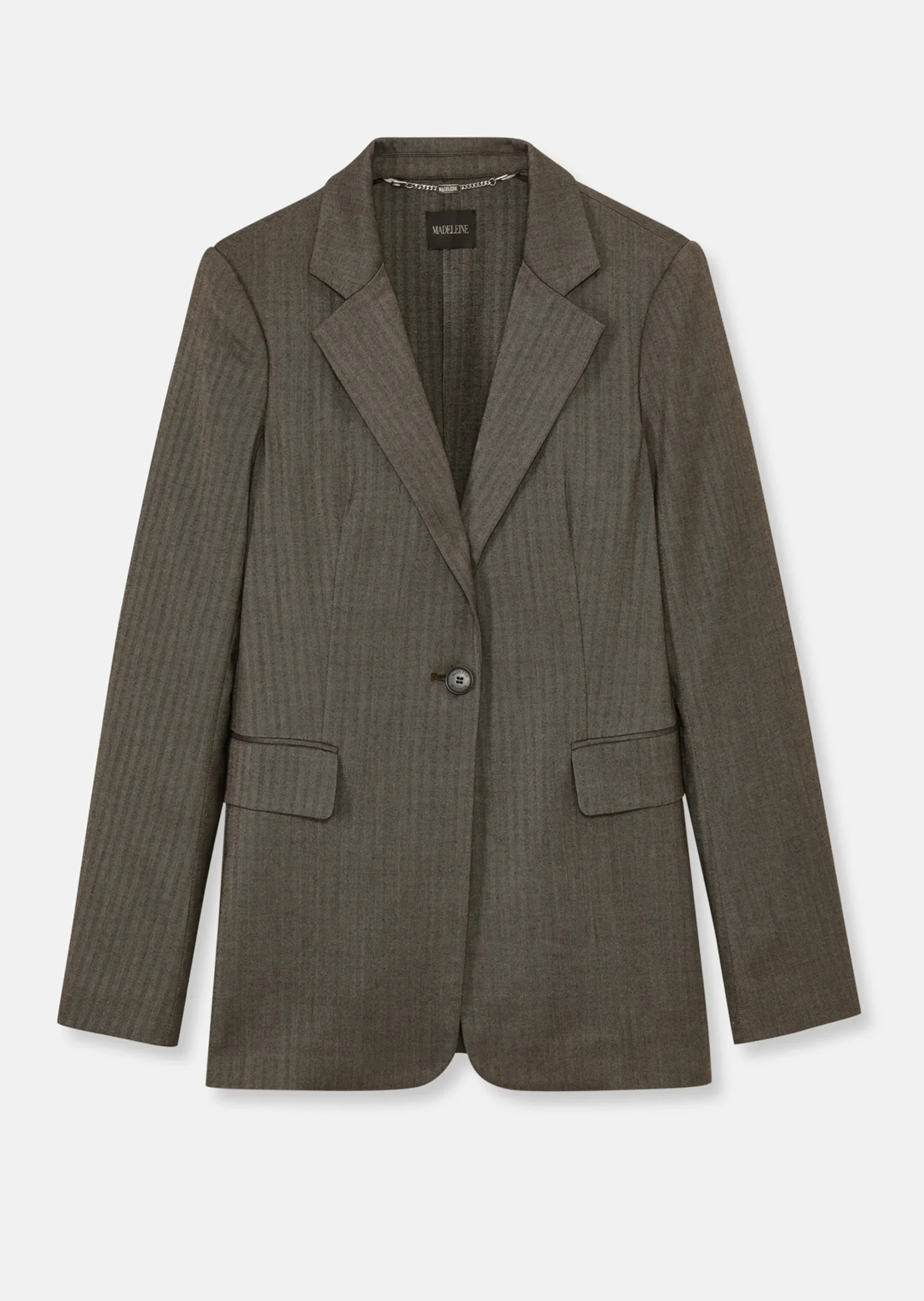 Blazer mit Fischgrat-Dessin