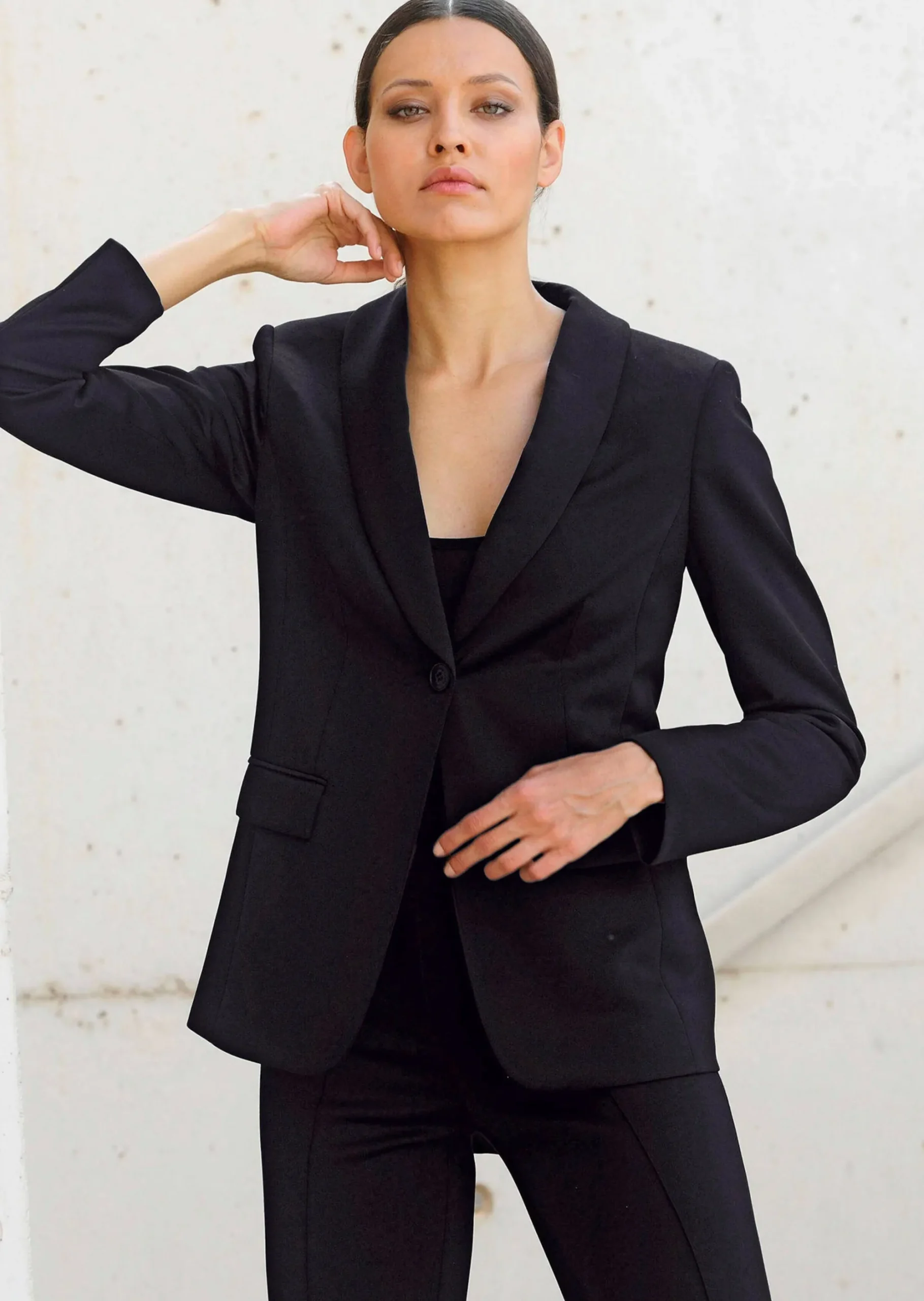 Blazer mit Schalkragen