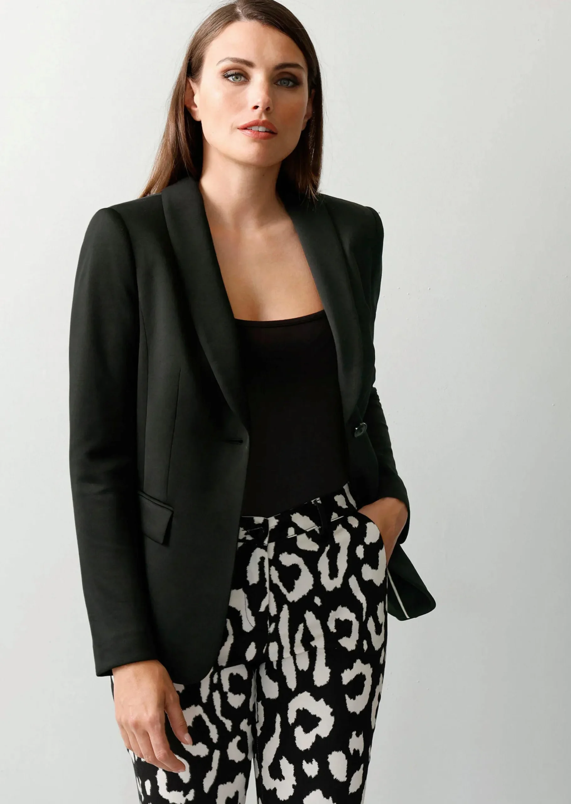 Blazer mit Schalkragen