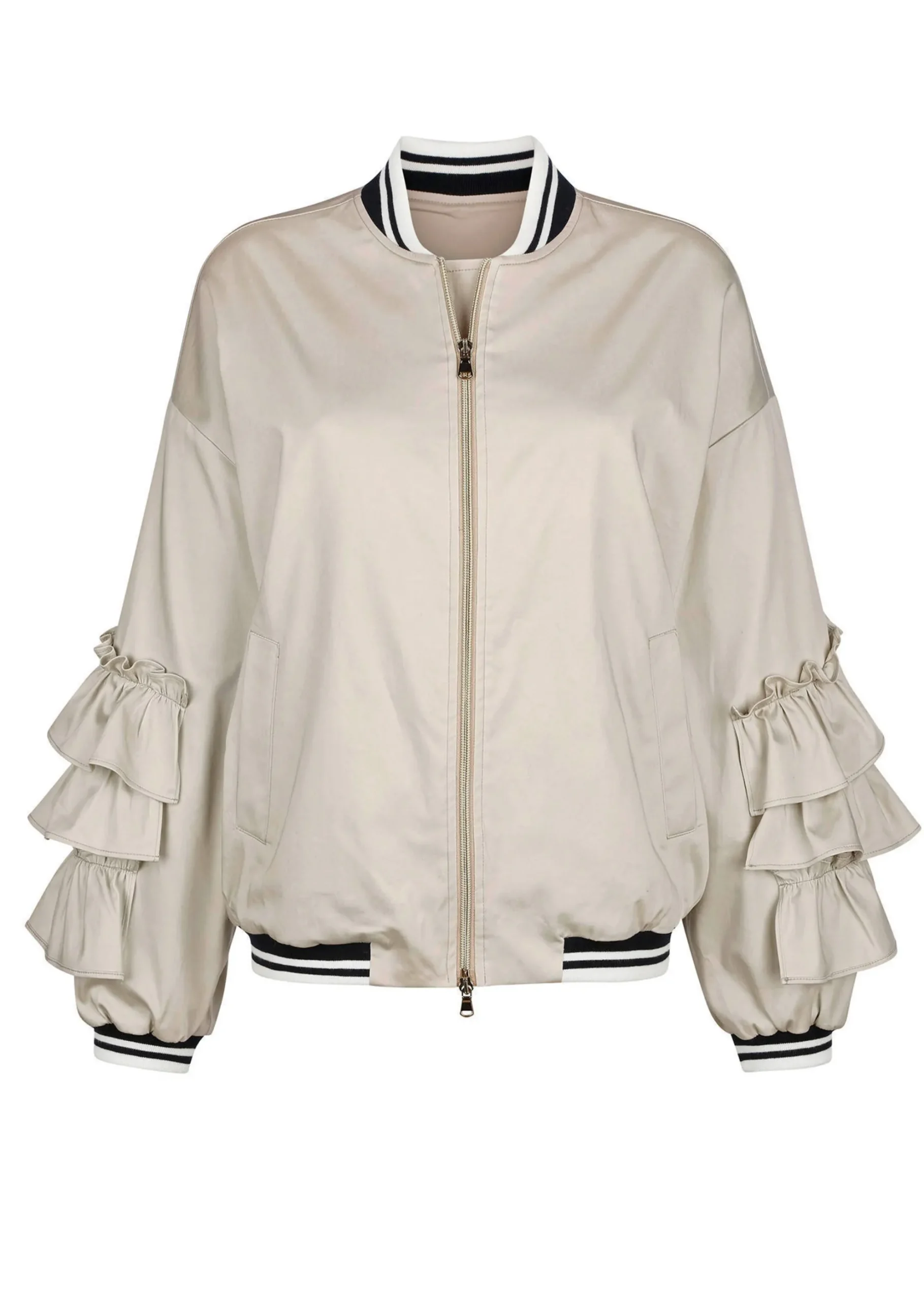 Blouson mit Rüschen am Arm