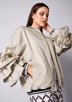 Blouson mit Rüschen am Arm