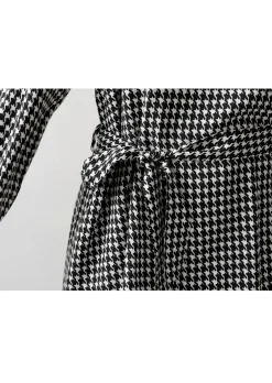 Bluse in Hahnentrittdessin