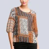 Bluse in mordener Patchoptik