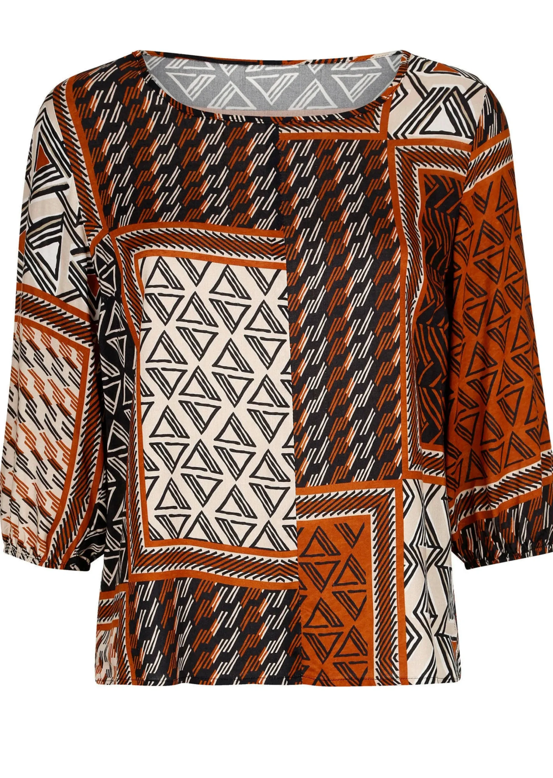 Bluse in mordener Patchoptik