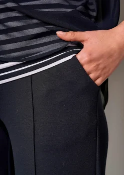 Bluse in Streifendessin