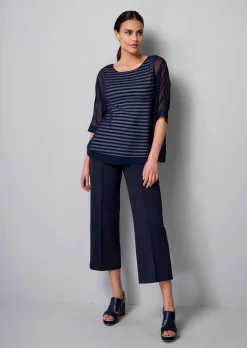 Bluse in Streifendessin