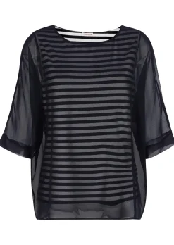 Bluse in Streifendessin