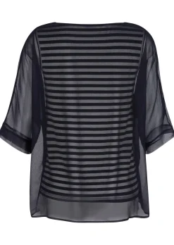 Bluse in Streifendessin