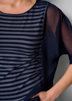 Bluse in Streifendessin