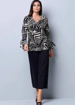 Bluse mit Bindeband am Ärmel