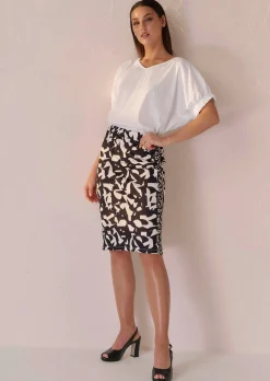 Bluse mit breitem Bündchen am Ärmel