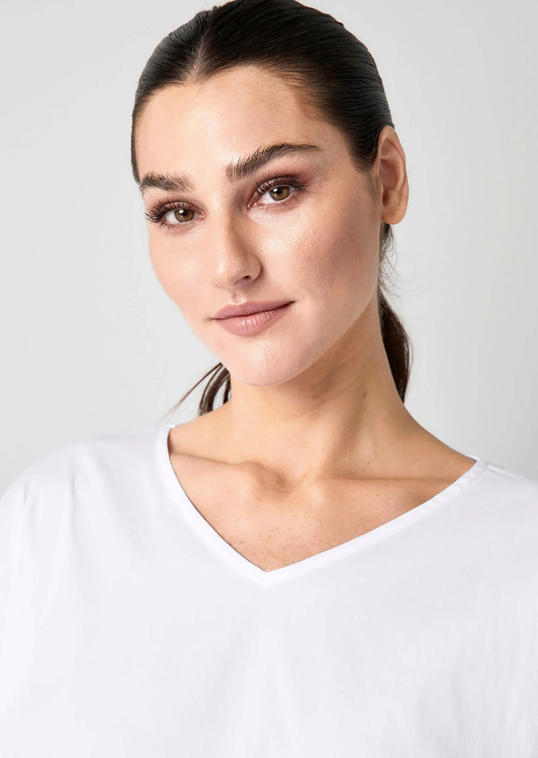 Bluse mit breitem Bündchen am Ärmel