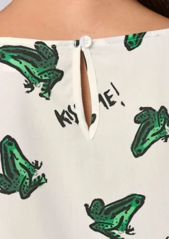 Bluse mit Druckdessin 