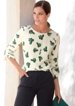 Bluse mit Druckdessin 
