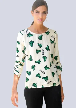 Bluse mit Druckdessin 