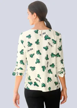 Bluse mit Druckdessin 