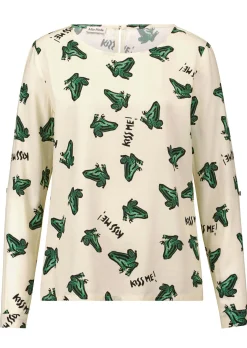 Bluse mit Druckdessin 