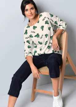 Bluse mit Druckdessin 