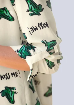 Bluse mit Druckdessin 