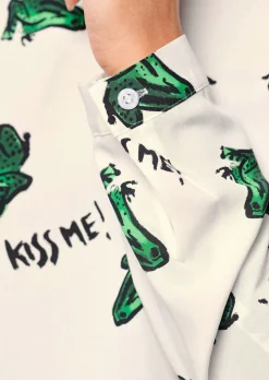 Bluse mit Druckdessin 