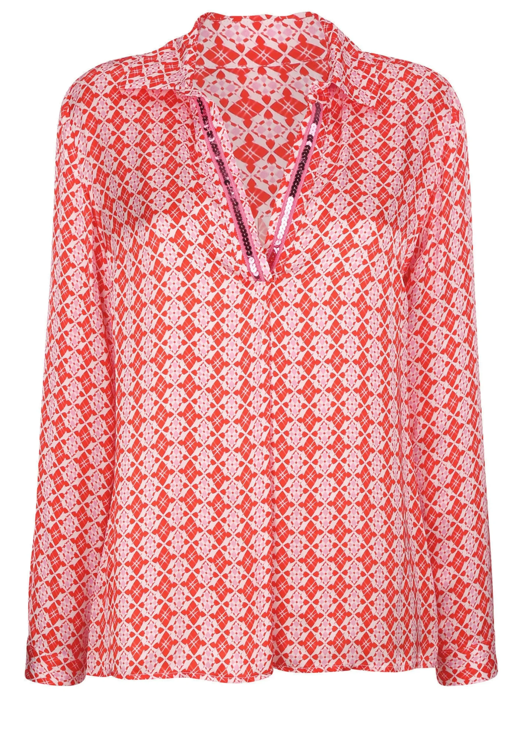 Bluse mit effektvollen Pailletten