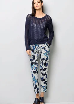 Bluse mit floralem Dessin
