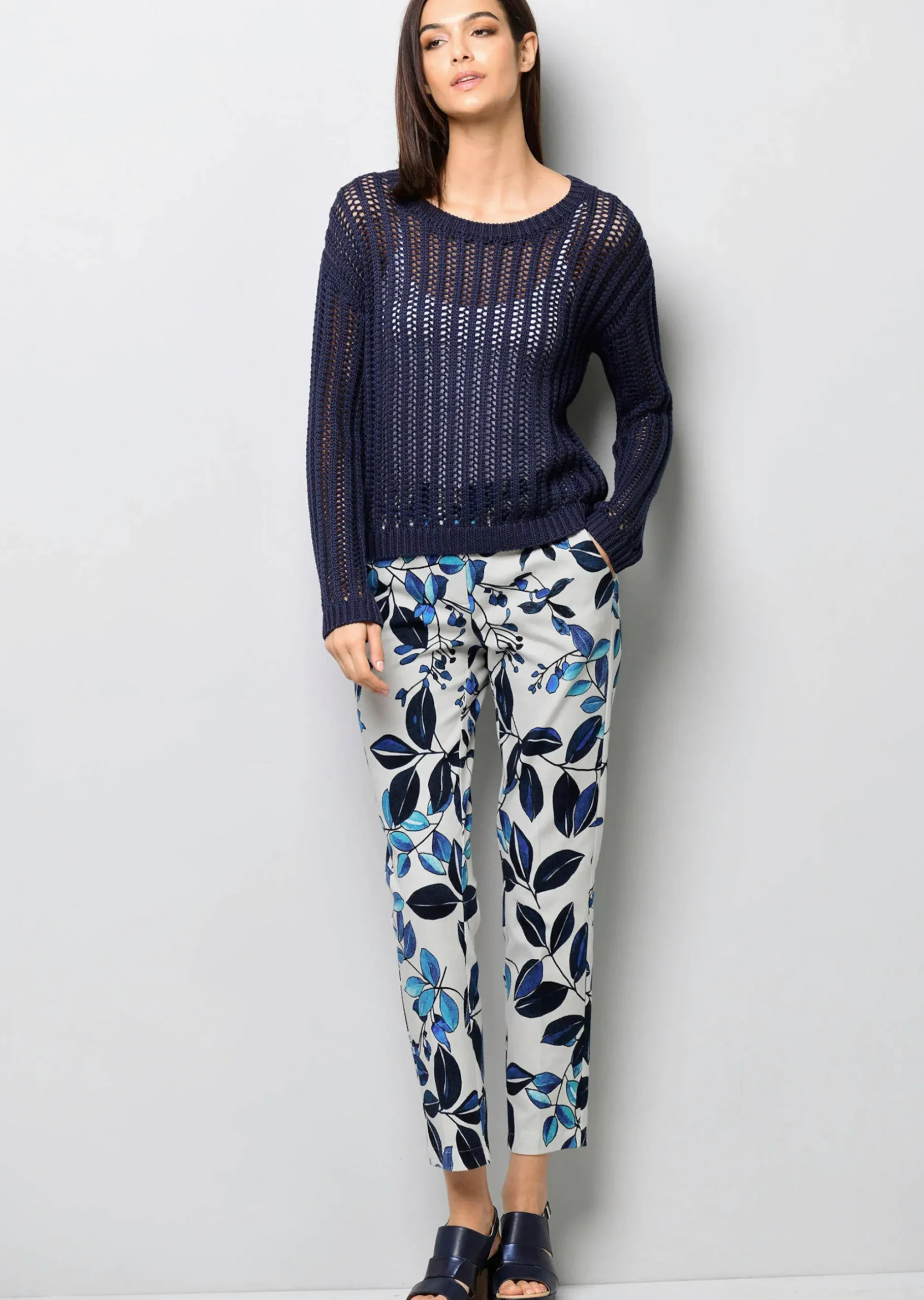 Bluse mit floralem Dessin