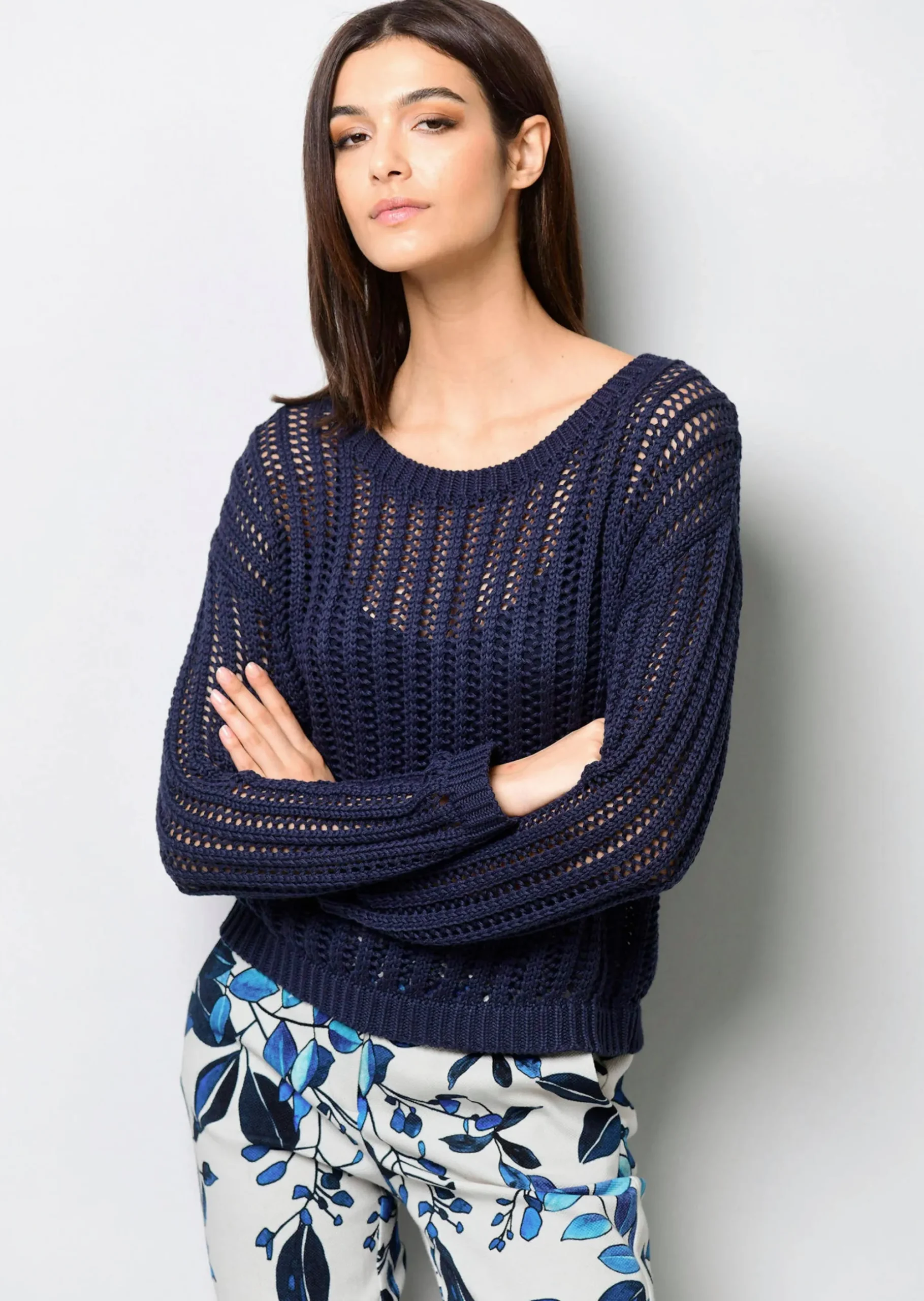 Bluse mit floralem Dessin