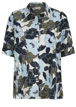 Bluse mit floralem Dessin