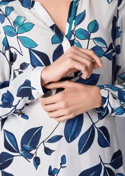 Bluse mit floralem Dessin