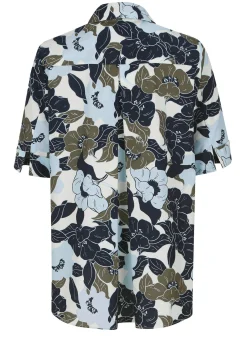 Bluse mit floralem Dessin